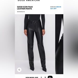 Good American Leather Pants